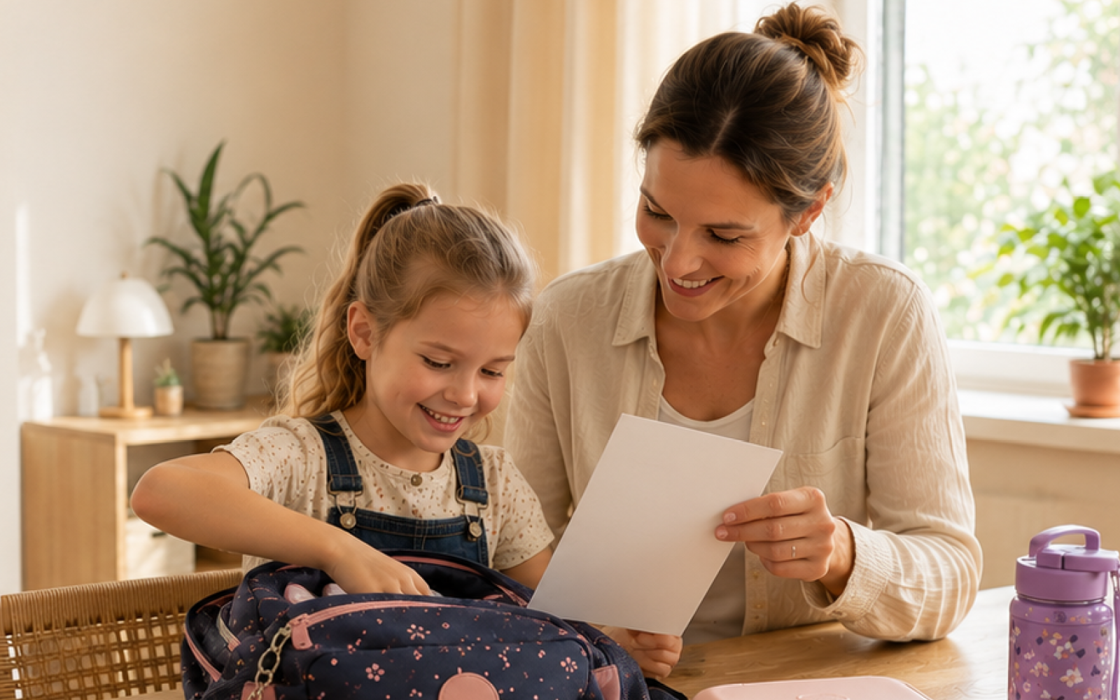 Huskeliste til første skoledag (0.-1. klasse)