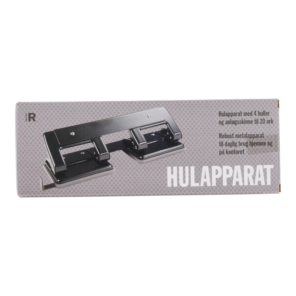 D2 Hulapparat 4 huls Relief sort