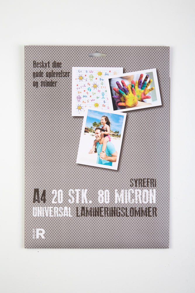 D2 Lamineringslomme Relief A4 80mic 20stk