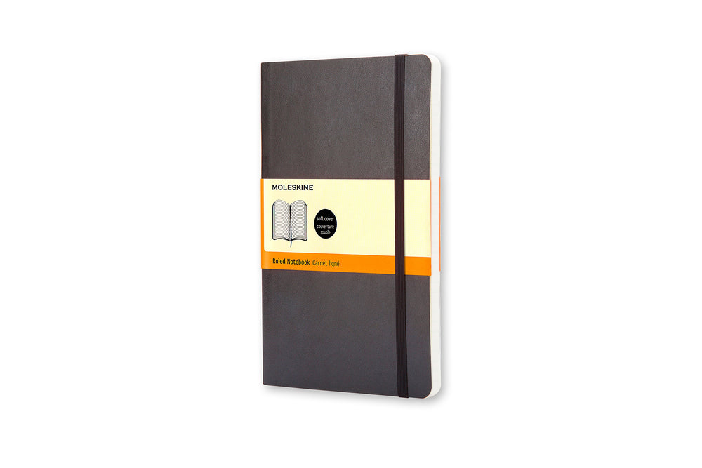 Notesbog Moleskine pocket sort m/192 linjerede ark soft