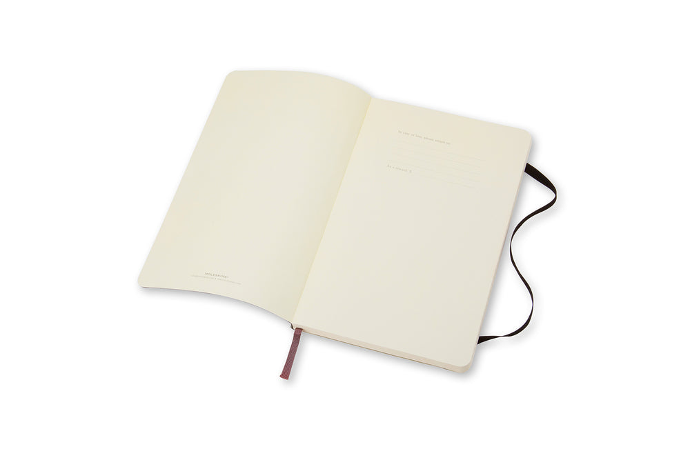 Notesbog Moleskine pocket sort m/192 linjerede ark soft
