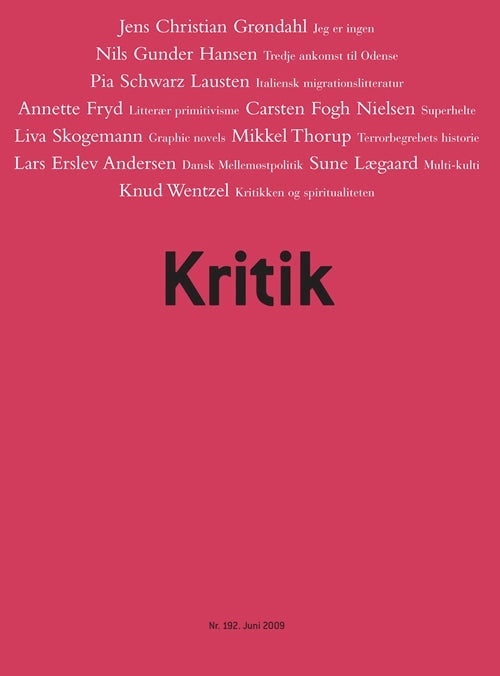 Kritik, 42. årgang, nr. 192