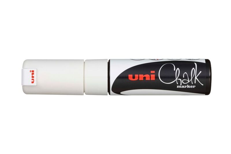 Marker chalk uni pwe 8k hvid