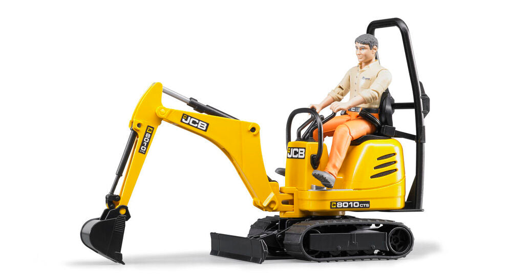 Minigraver Bruder JCB 8010 CTS med arbejder