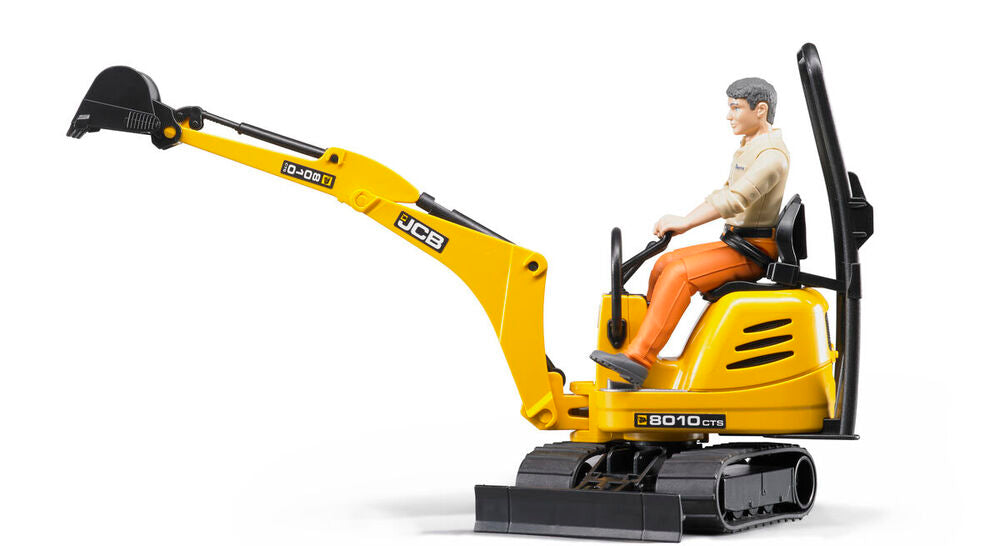 Minigraver Bruder JCB 8010 CTS med arbejder