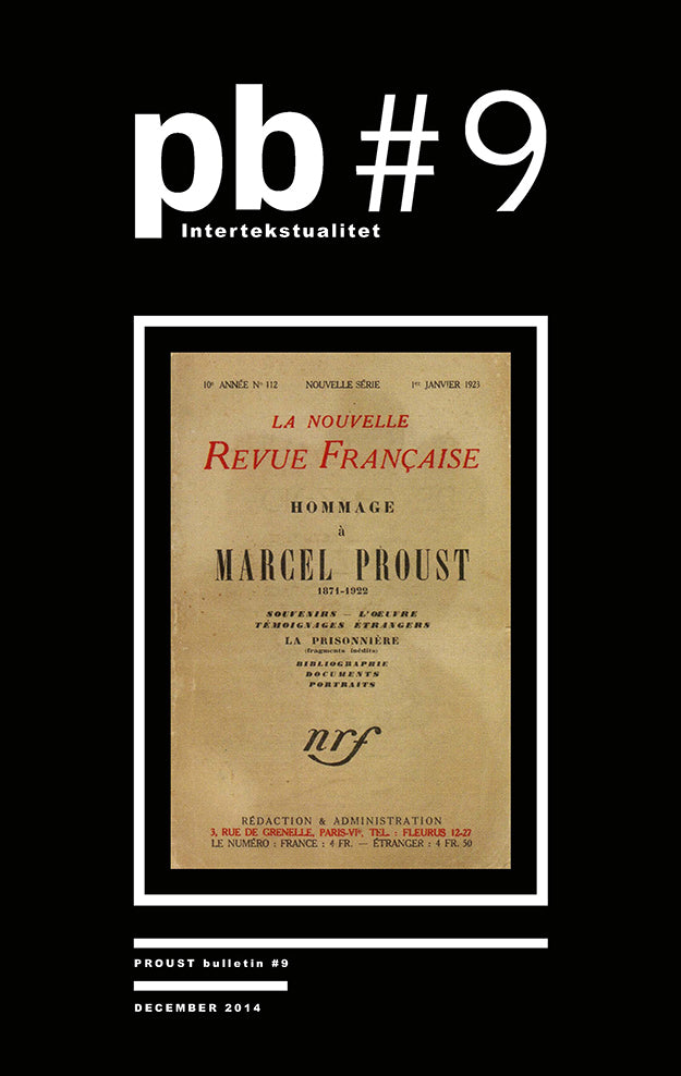 Proust Bulletin no. 9 (PB # 9) - Proust Bulletin no. 9 (PB