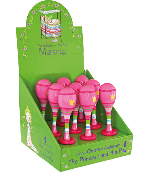 H.C. Andersen Prinsesse Maracas display med 9 stk.
