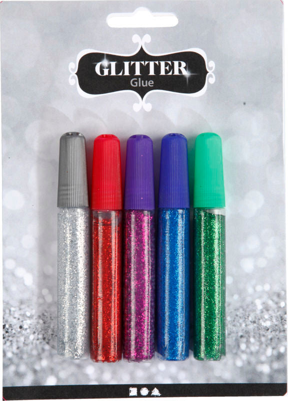 Glitterlim sortiment 5x10 ml