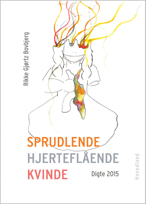 Sprudlende hjerteflående kvinde