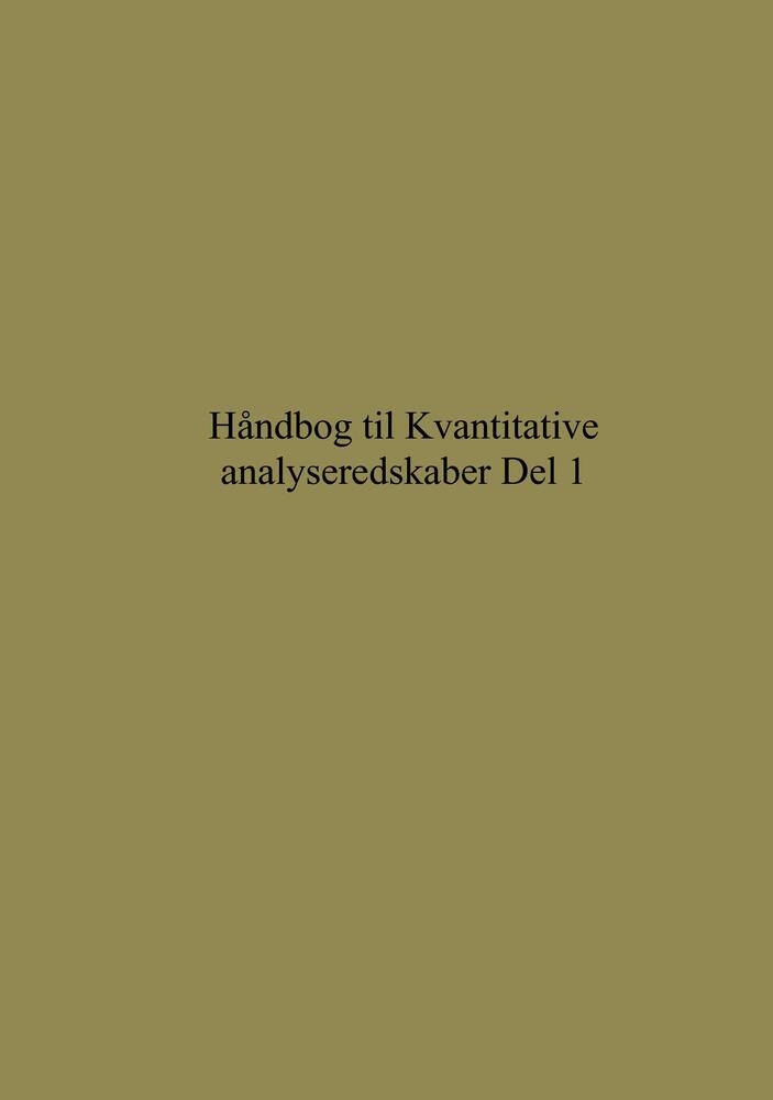 Kvantitative analyseredskaber DEL 1