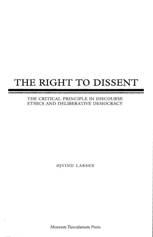 The Right to Dissent