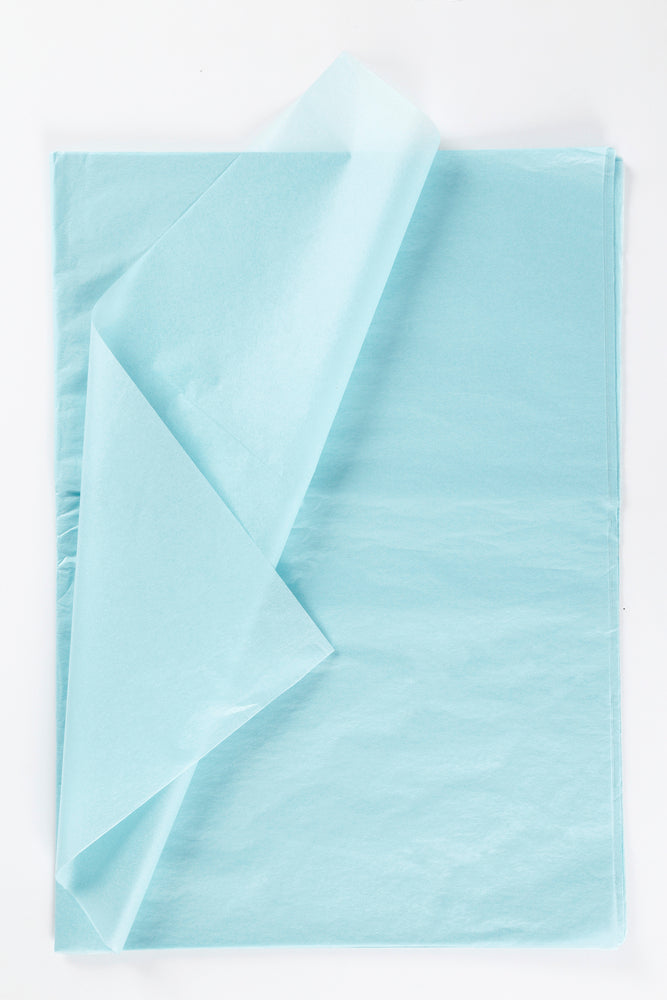 Silkepapir lys blå 10 ark 50x70 cm 14 g.