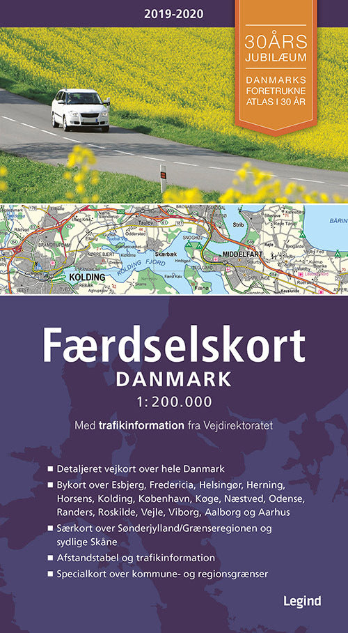 Færdselskort Danmark 2019-2020