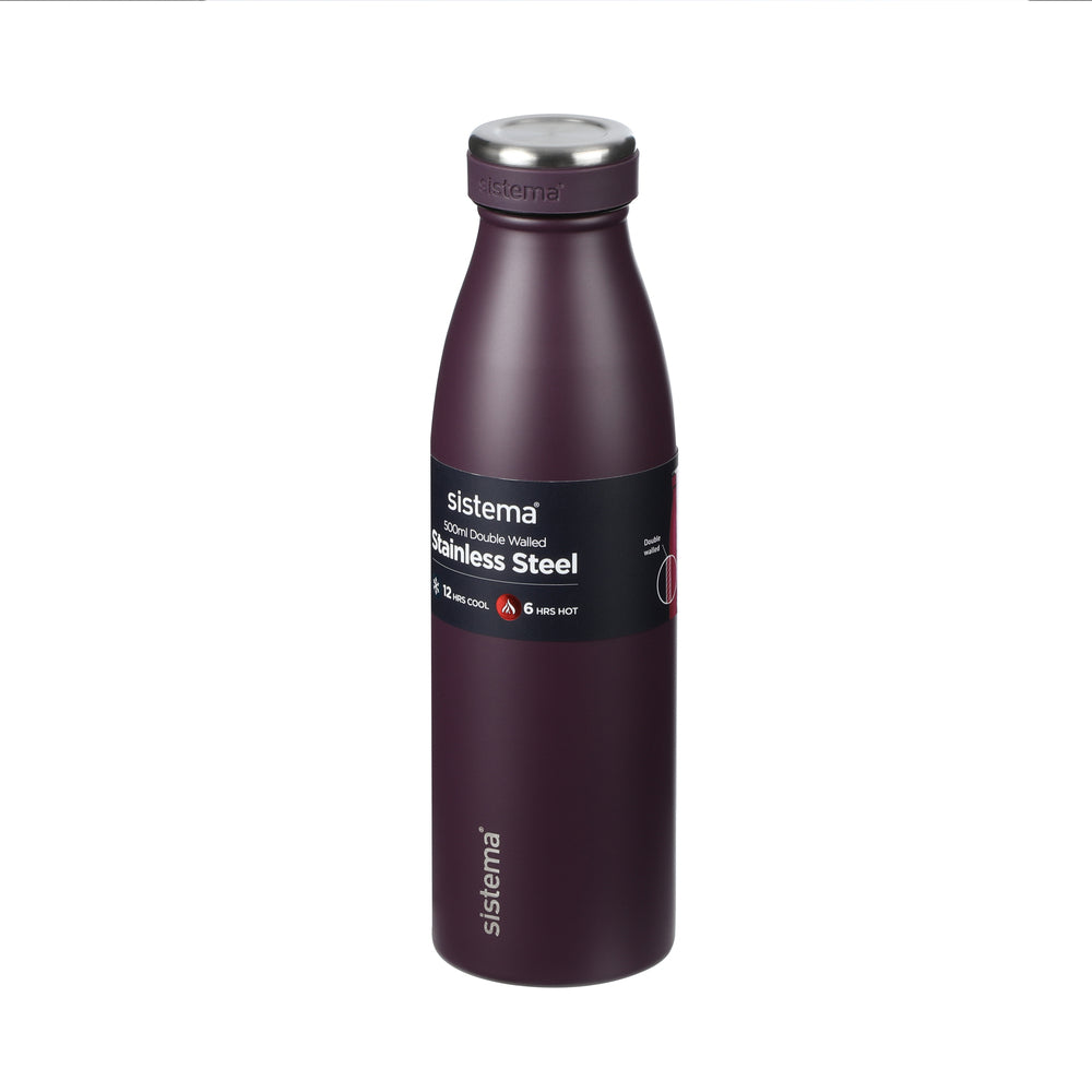Sistema drikkeflaske stainless steel 500 ml ass farver