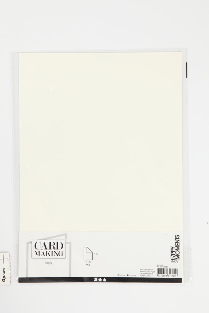 Papir råhvid A4 80g 20stk