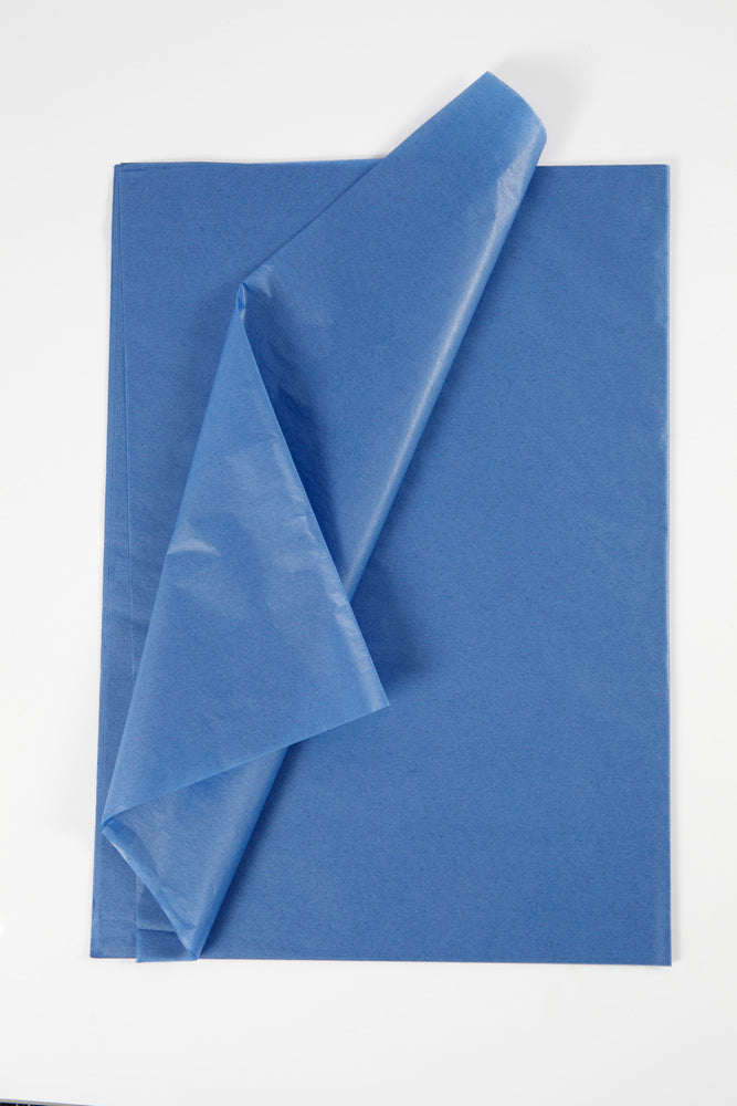 Silkepapir blå 10 ark 50x70 cm 14 g.