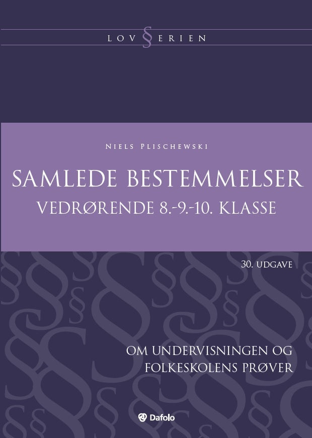 Samlede bestemmelser vedrørende 8.-9.-10. klasse