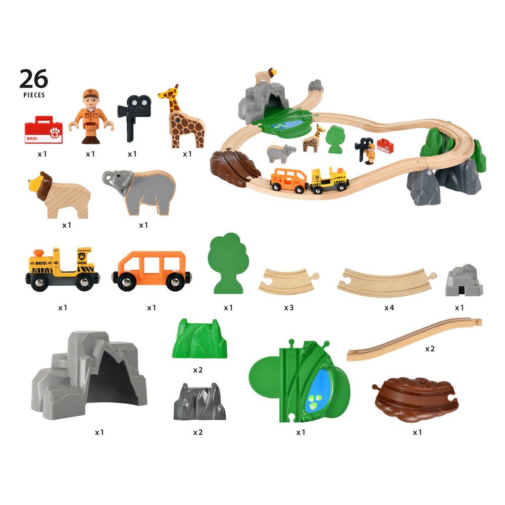 BRIO 33960 Safarieventyrsæt, togbane