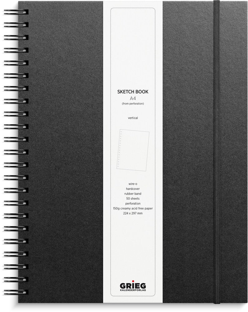 D2 Skitseblok A4 sort 50 SIDER 150 G ULINJERET kunstskind
