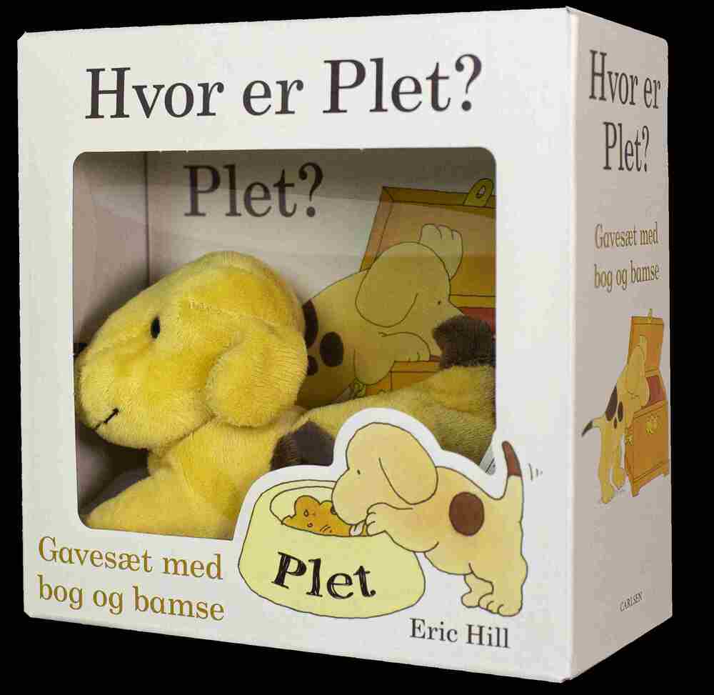Hvor er Plet? Gavesæt med bog og bamse