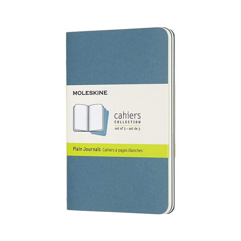 Notesbog Moleskine cahiers pocket briskblue journal p 9x14cm