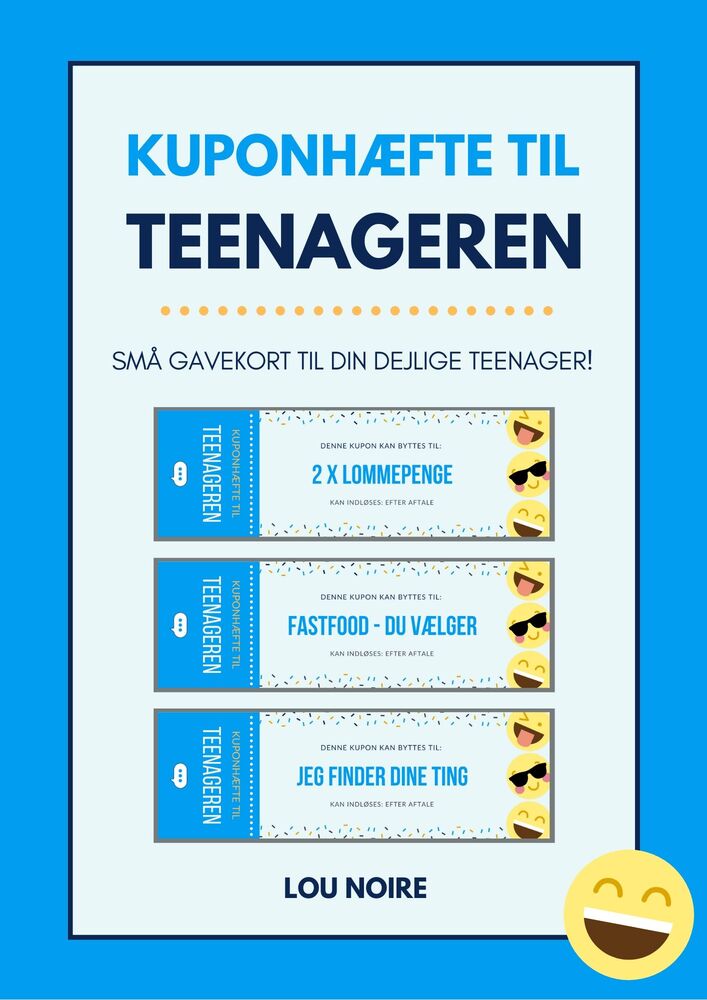 Kuponhæfte til teenageren - blå