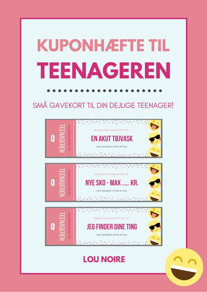 Kuponhæfte til teenageren – pink