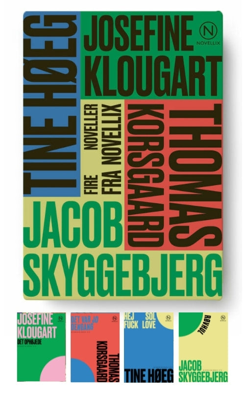 Gaveæske med fire noveller af Klougart, Korsgaard, Høeg & Skyggebjerg