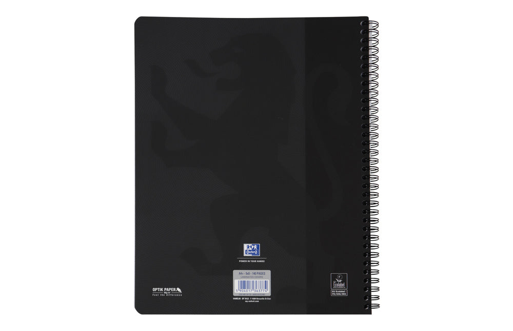 Spiralblok Oxford Sort Touch A4 Kvardreret 140 Sider 90G