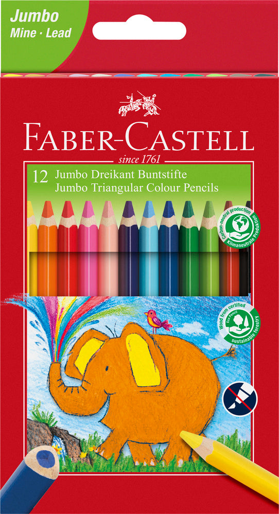 D2 Farveblyant Faber-Castell Jumbo 12 stk