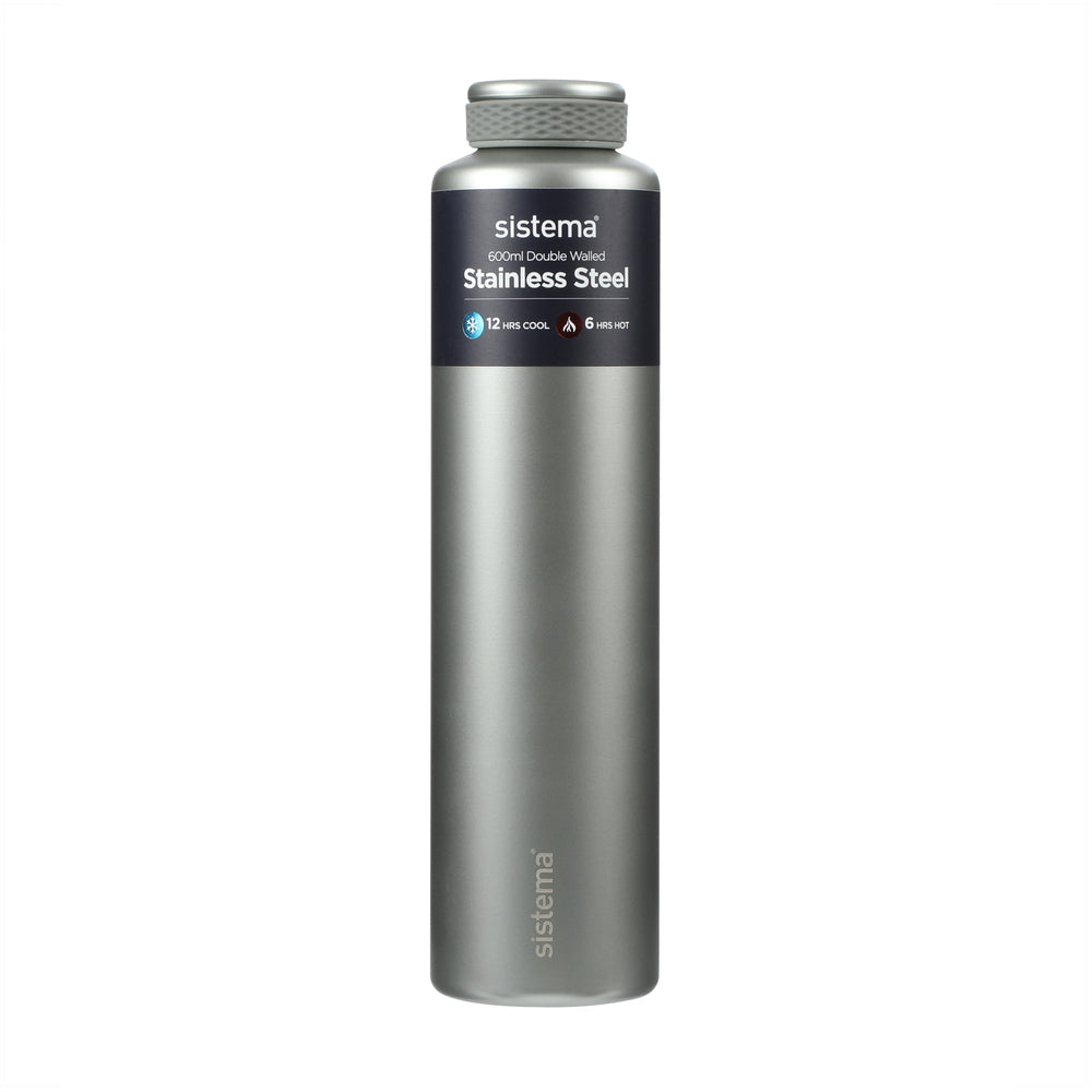SISTEMA DRIKKEFLASKE CHIC Stainless Steel 600 ml ASS FARVER