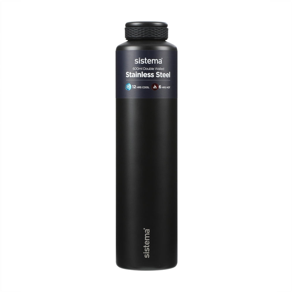 SISTEMA DRIKKEFLASKE CHIC Stainless Steel 600 ml ASS FARVER