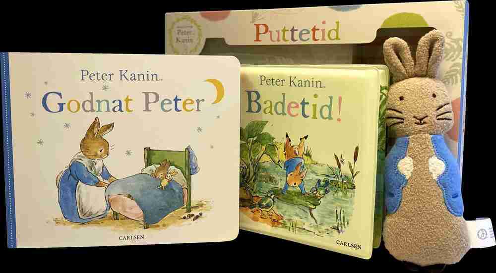 Peter Kanin: Puttetid - Gaveæske med badebog, papbog og krammekanin