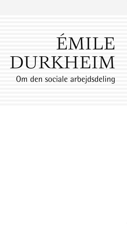 Om den sociale arbejdsdeling