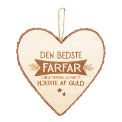 Træhjerte DEN BEDSTE FARFAR