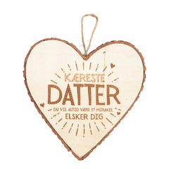 Træhjerte KÆRESTE DATTER
