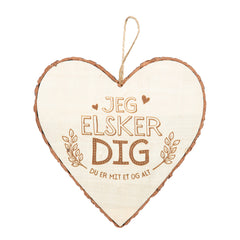 Træhjerte JEG ELSKER DIG