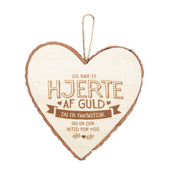 Træhjerte HJERTE AF GULD