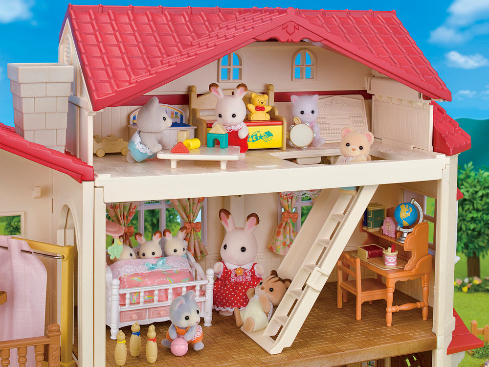 Sylvanian Families Byhus med Lys - med hemmeligt loftsrum