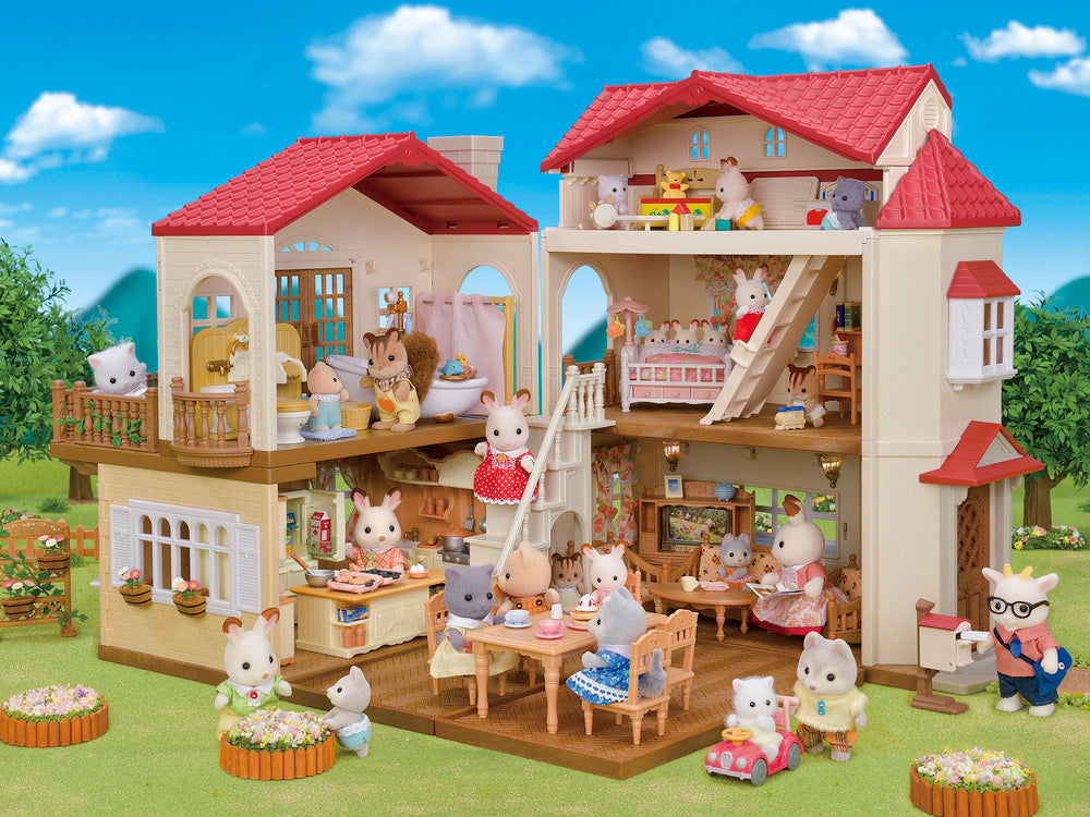 Sylvanian Families Byhus med Lys - med hemmeligt loftsrum