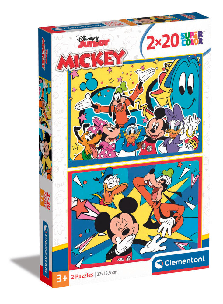 Puslespil Mickey New 2 X 20 brikker