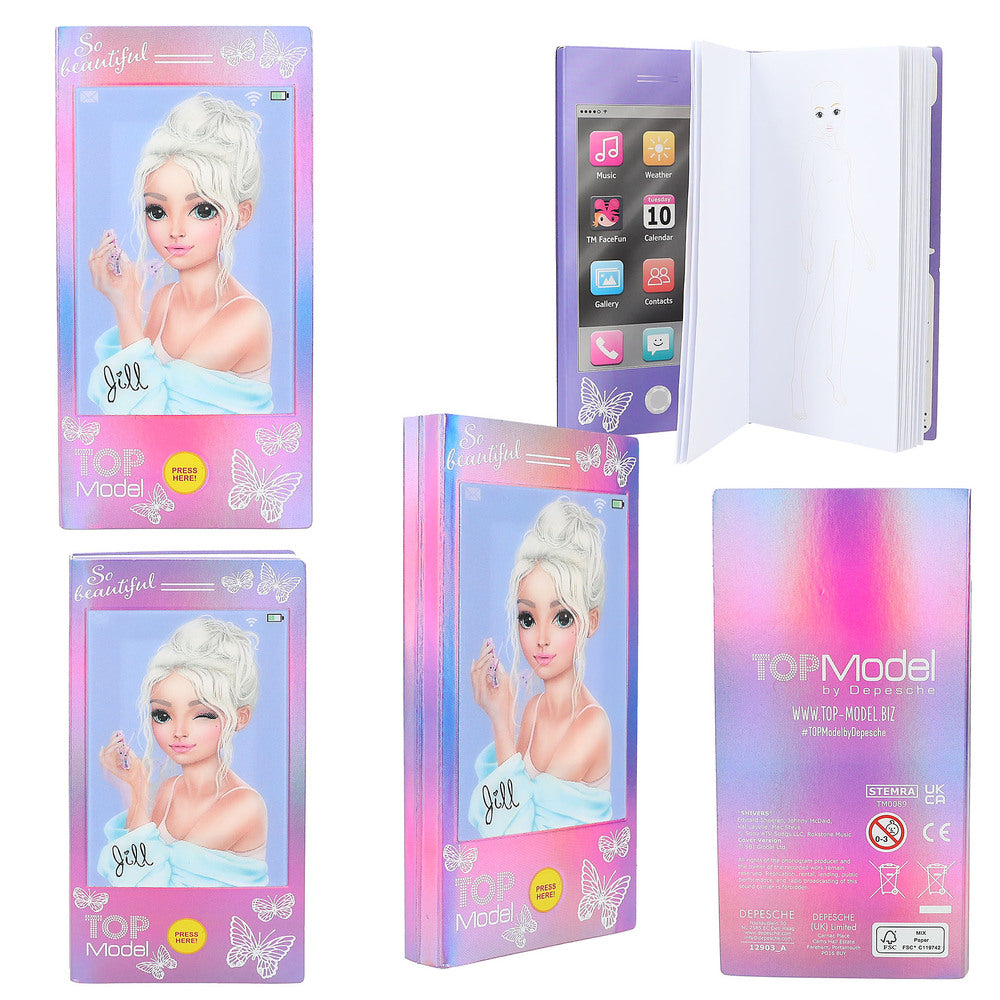 TOPModel Minimobil Malebog m/musik asst