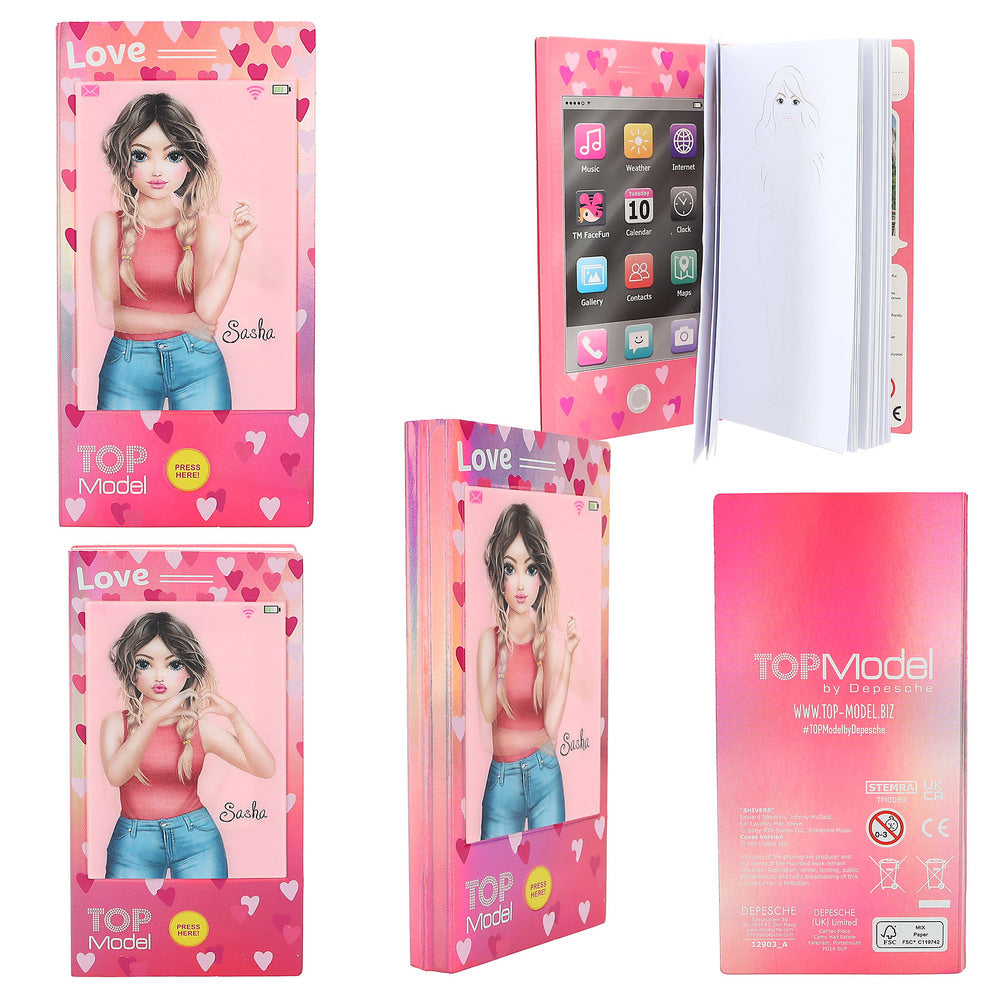 TOPModel Minimobil Malebog m/musik asst