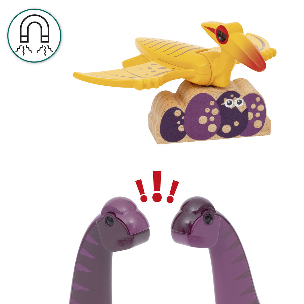 Togbanesæt med dinosaurer