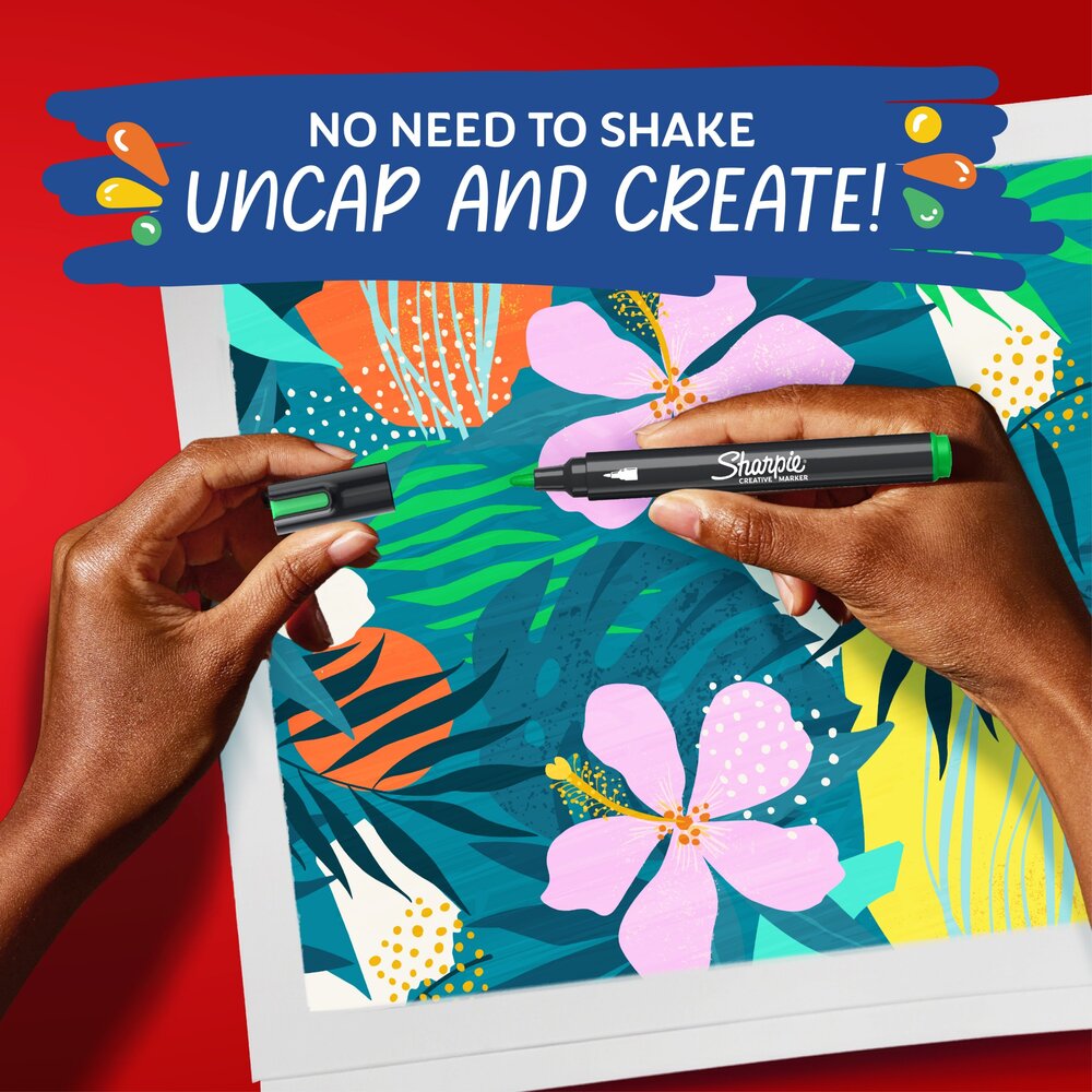 Sharpie Creative paint marker sort og hvid