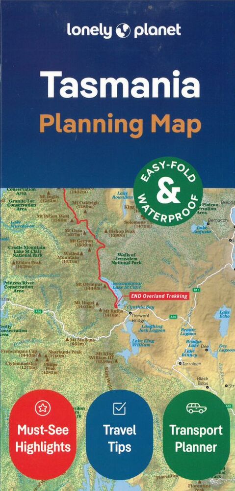 D1 Lonely Planet Planning Map: Tasmania