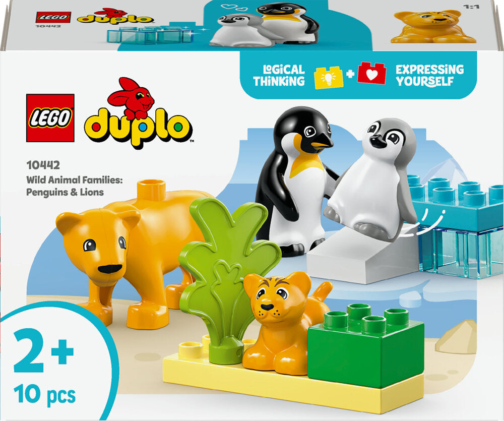 D2 10442 LEGO DUPLO Town Vilde dyrefamilier: pingviner og løver