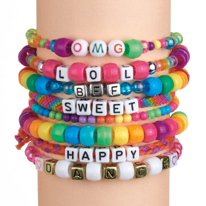 SHIMMER N SPARKLE ABC FASHION BEAD BRACELETS