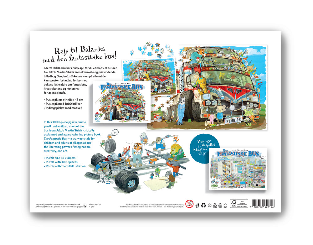 Den fantastiske bus - puslespil 1000 brikker