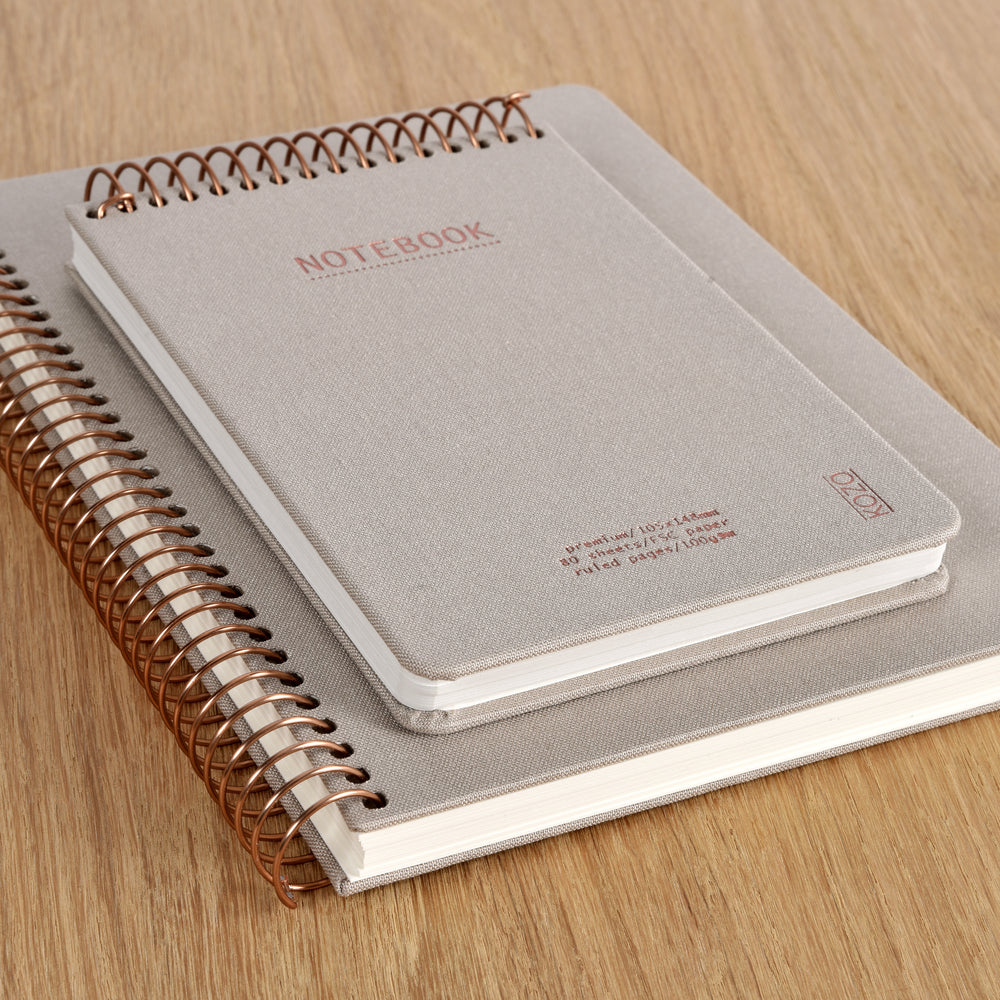Notesbog KOZO A6 sand linjeret